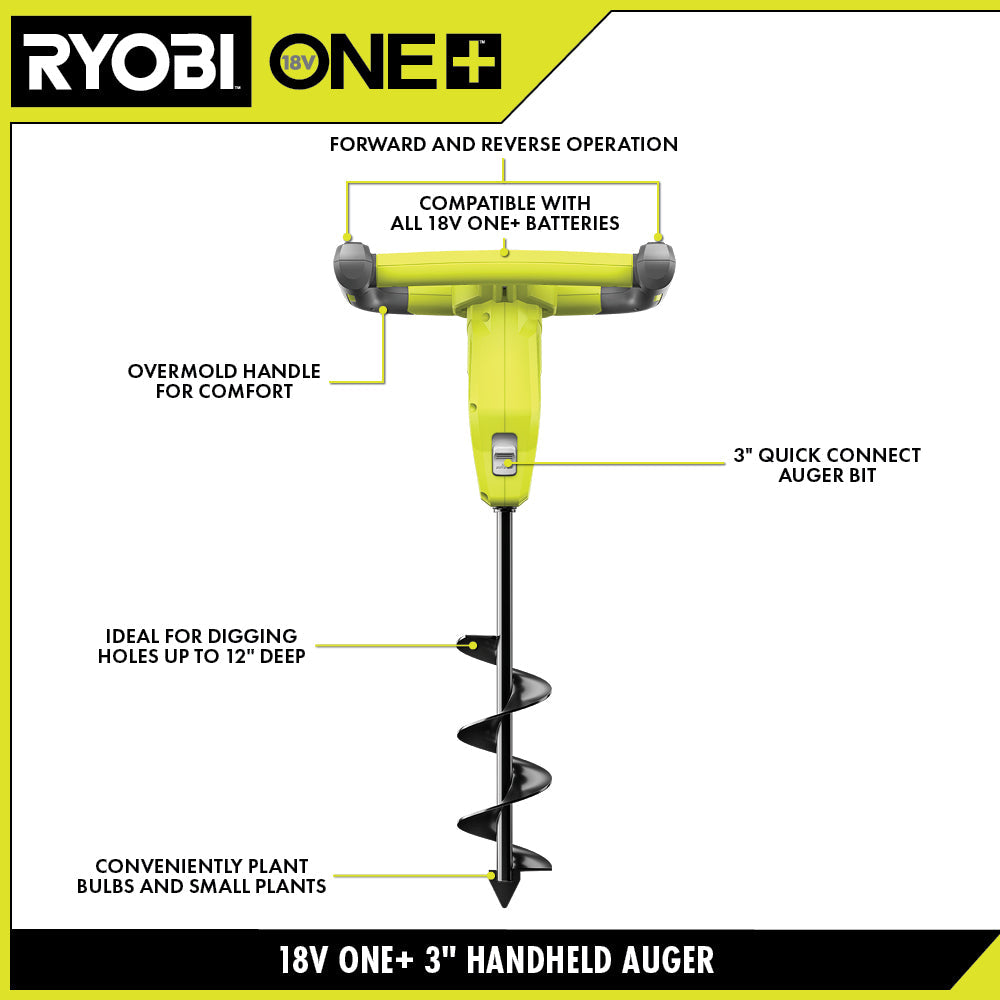 18V ONE+ 3" HANDHELD AUGER KIT Image 3
