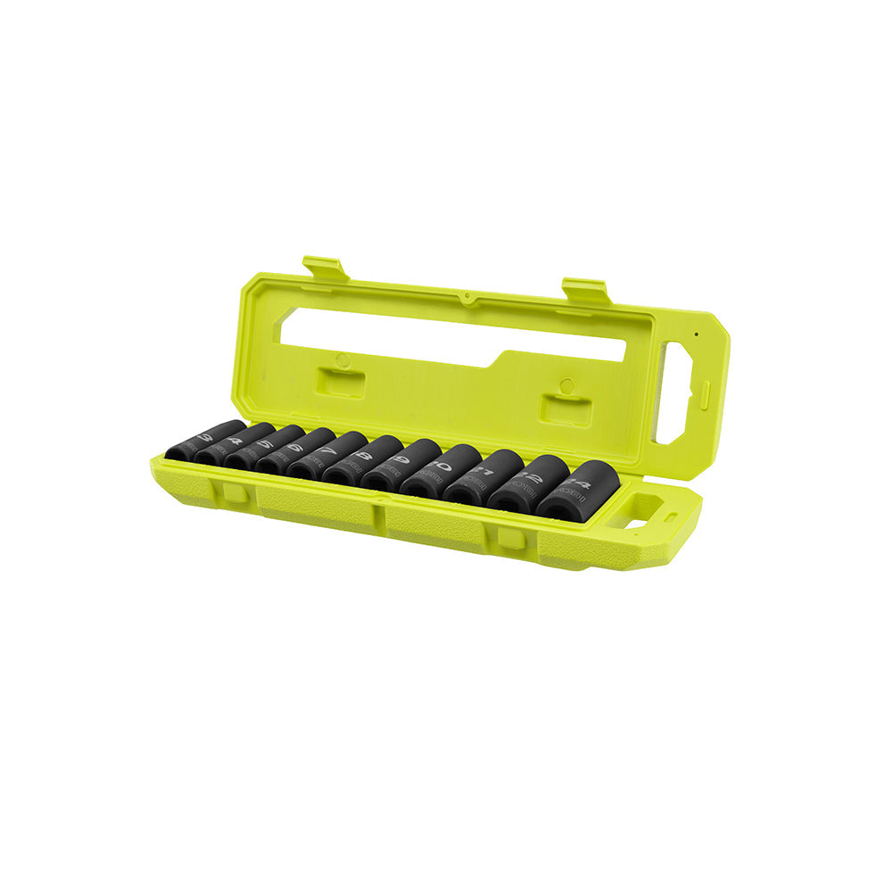 11 PC. Metric 1/2" Drive Deep Impact Socket Set