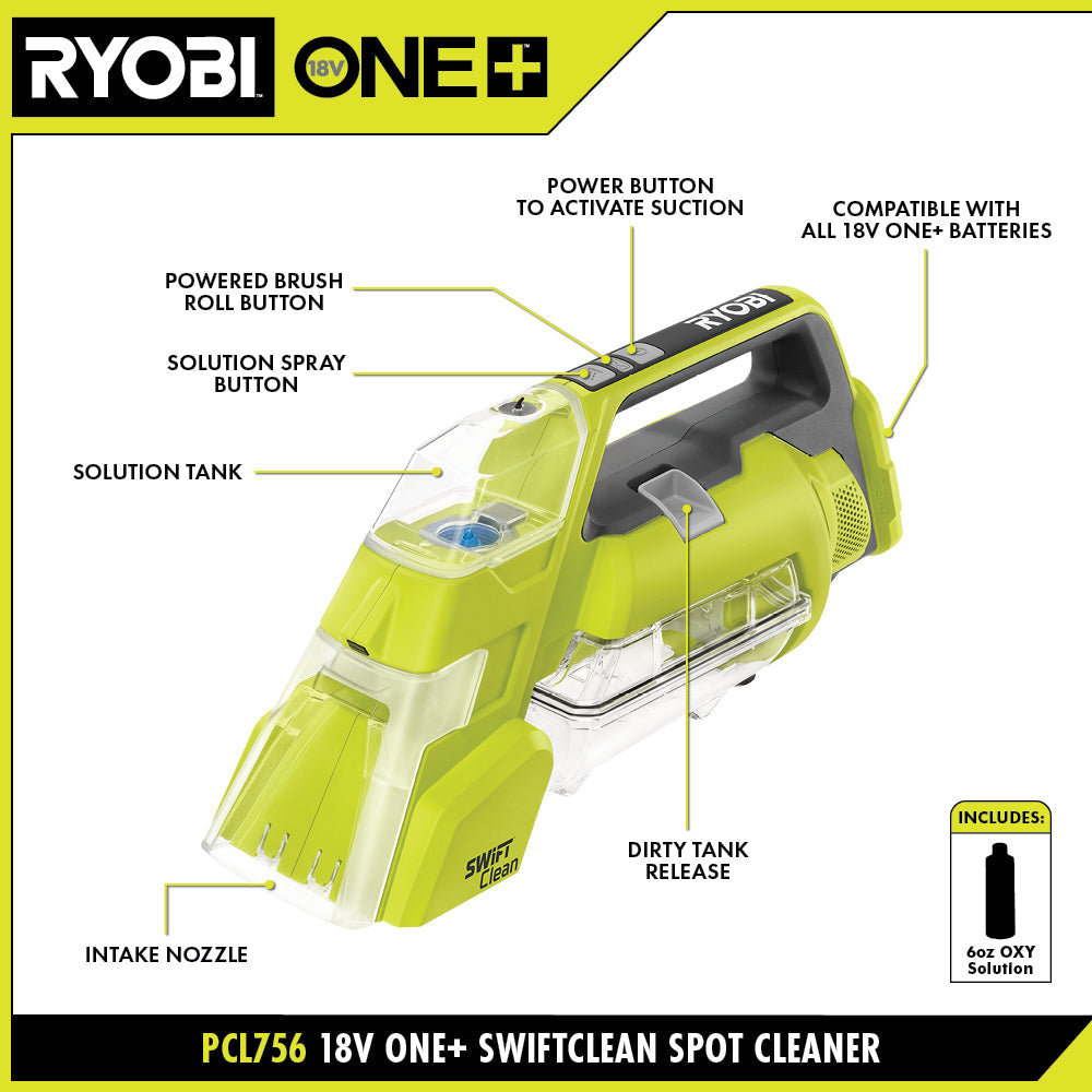 18V ONE+ SWIFTCLEAN SPOT CLEANER Image 2