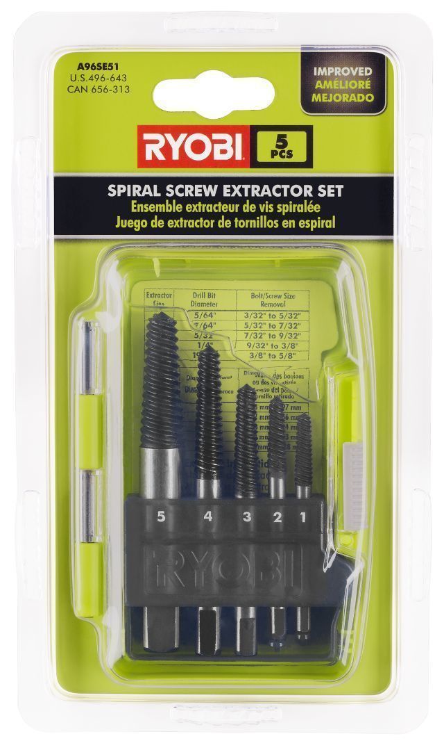 5 PC. Spiral Screw Extractor Set image