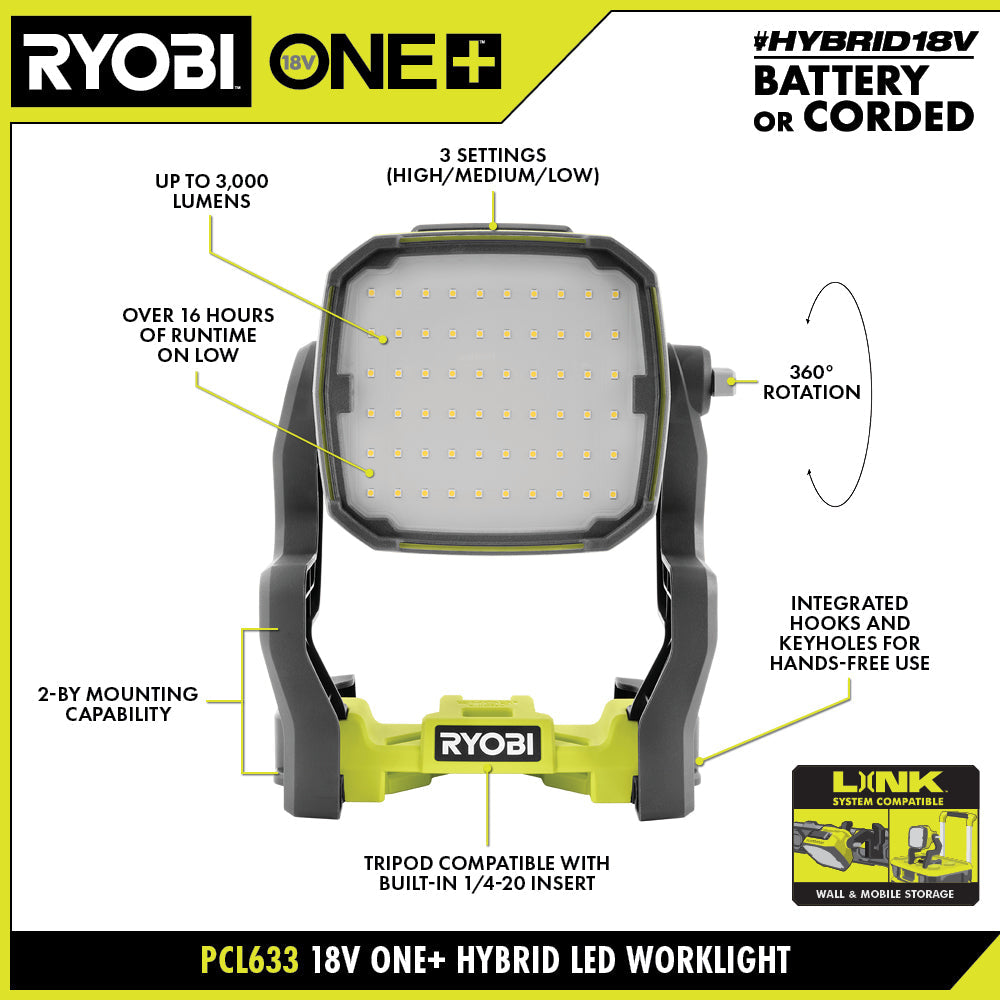 18V ONE+ HYBRID LED WORKLIGHT Image 2