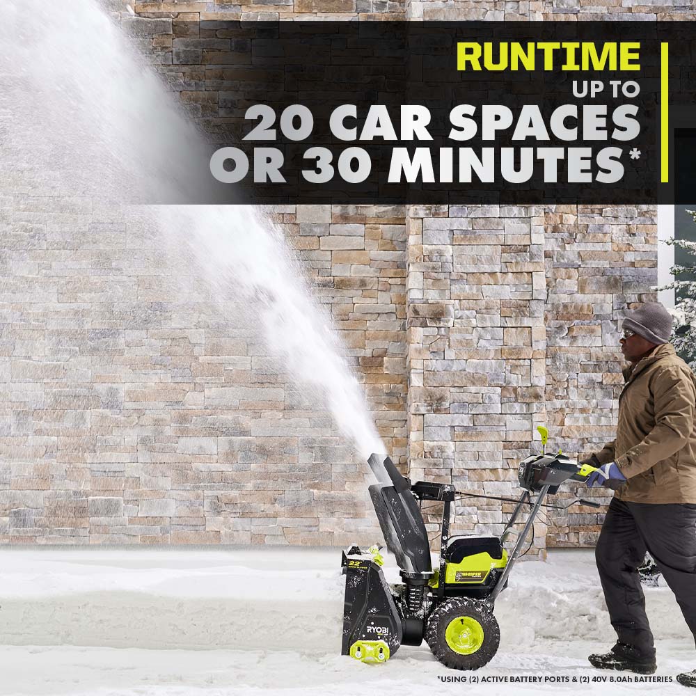 40V HP BRUSHLESS WHISPER SERIES 22" TWO-STAGE SNOW BLOWER KIT Image 8