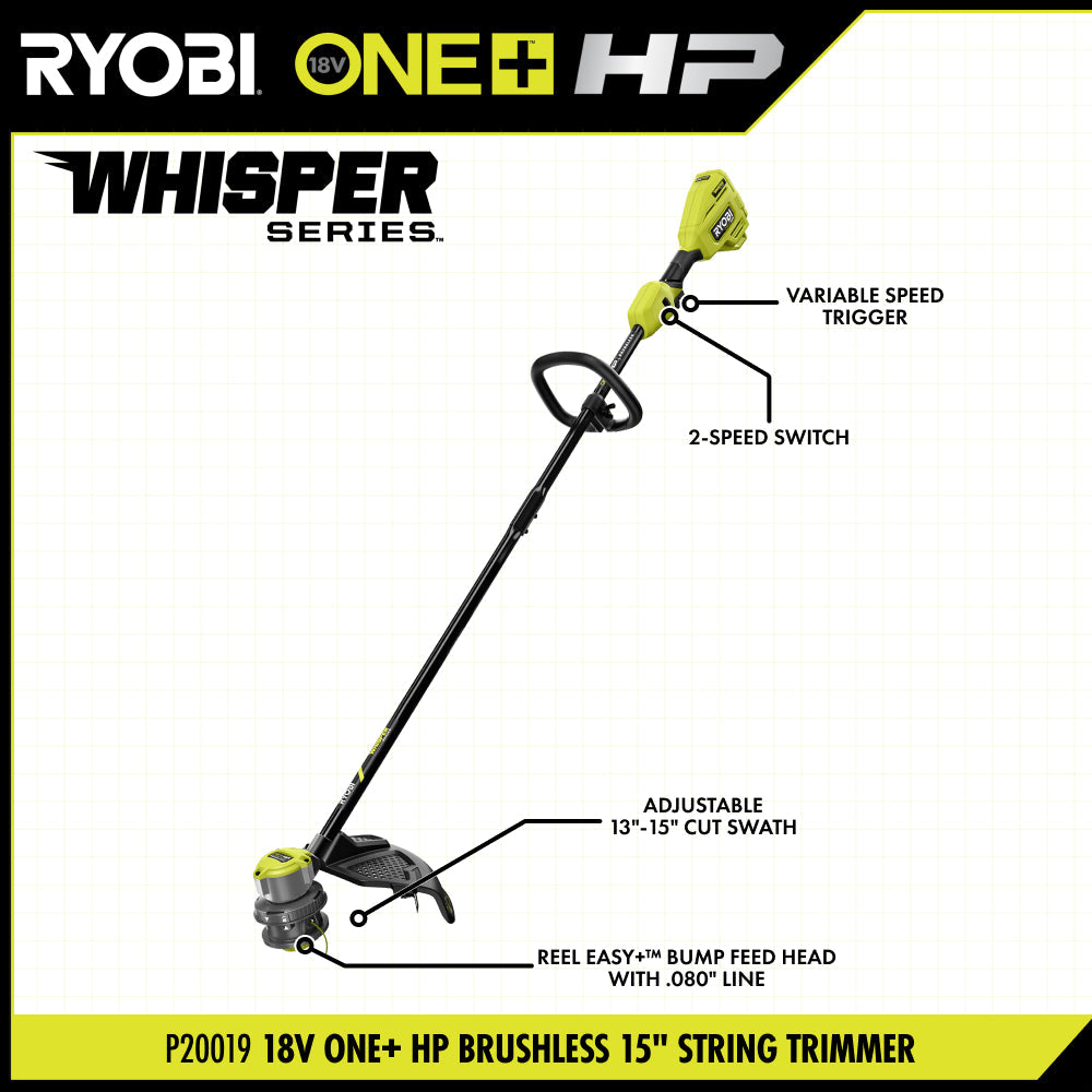 18V ONE+ HP Brushless 15" String Trimmer Kit