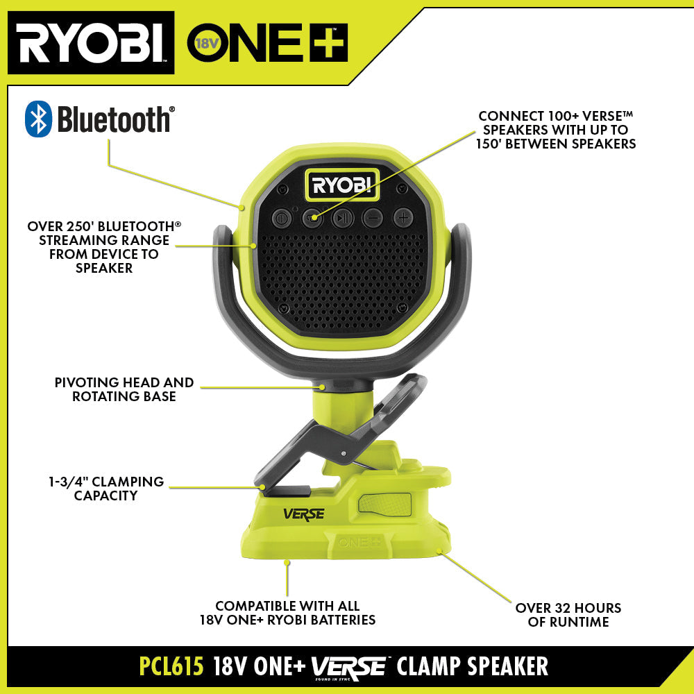 18V ONE+ VERSE™ CLAMP SPEAKER Image 2