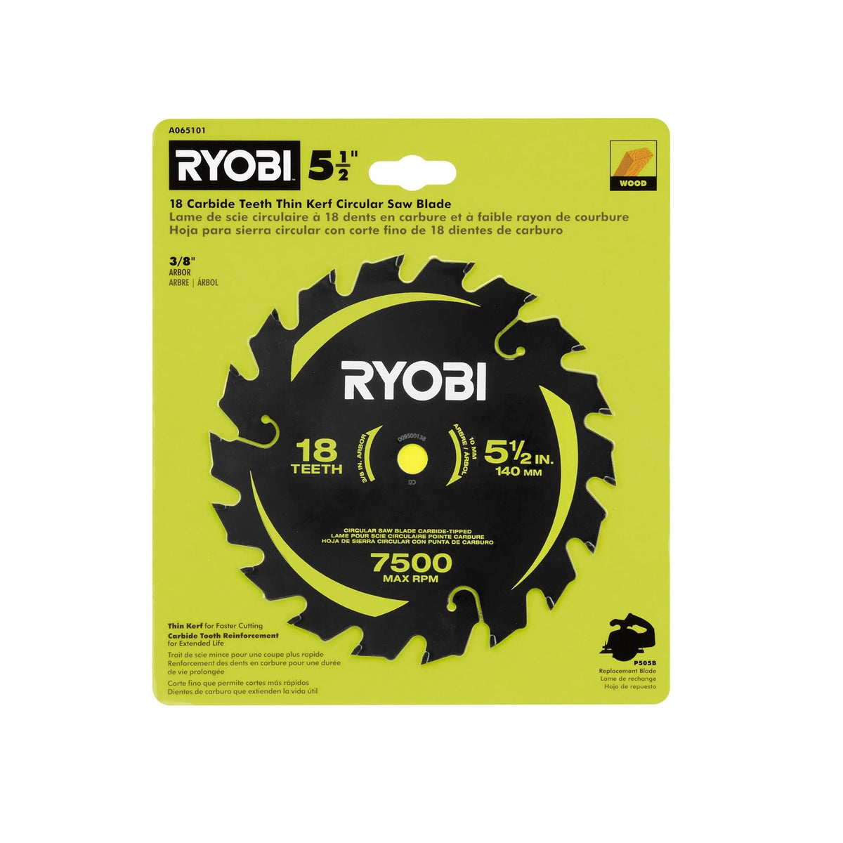 5-1/2" 18 Carbide Teeth Thin Kerf Circular Saw Blade Image 3