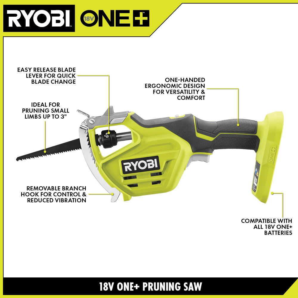 18V ONE+ ONE-HANDED PRUNING RECIPROCATING SAW KIT Image 3