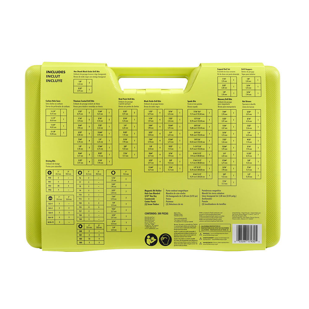 Multi-Material Drill and Drive Kit (300-Piece) with Case