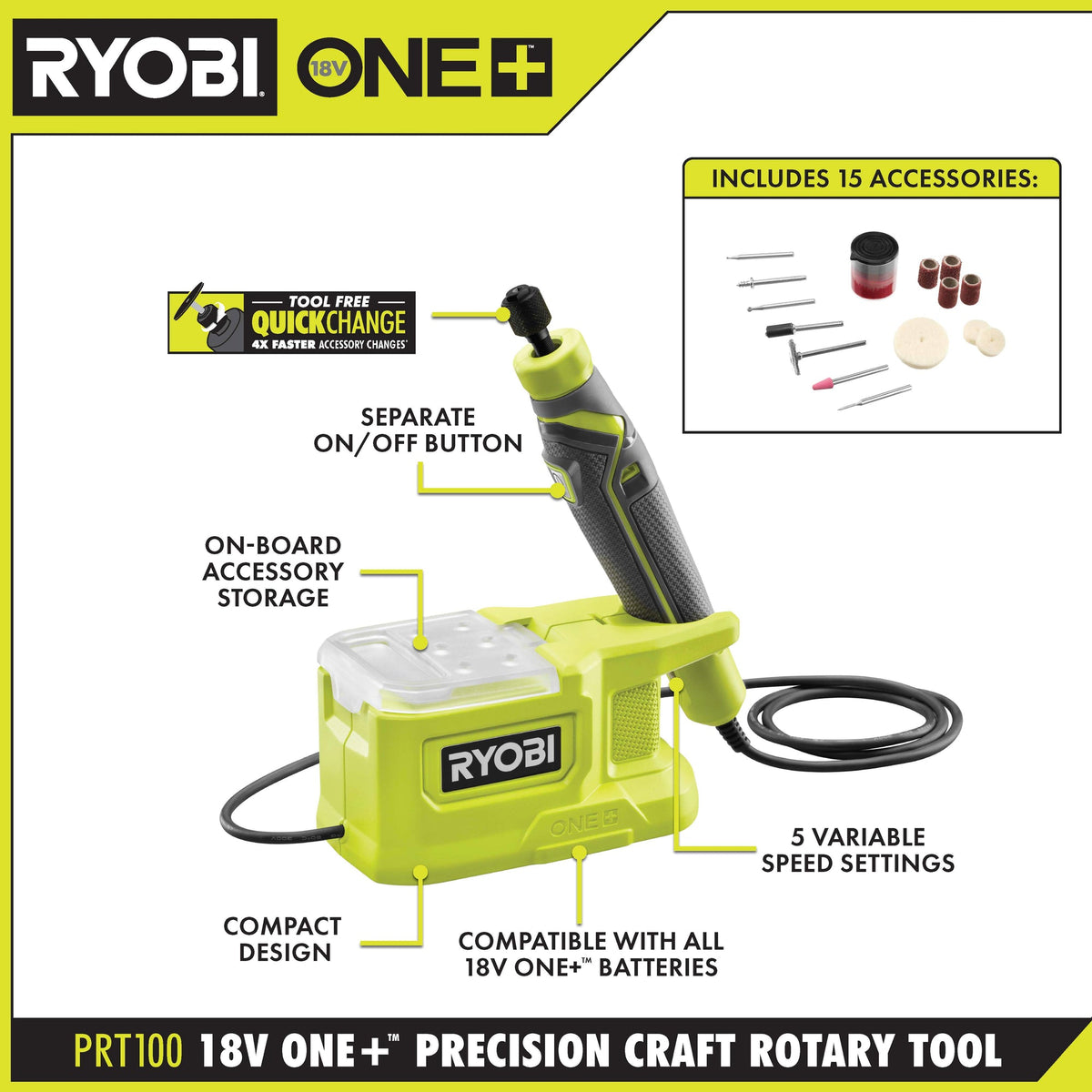 18V ONE+ PRECISION CRAFT ROTARY TOOL Image 2