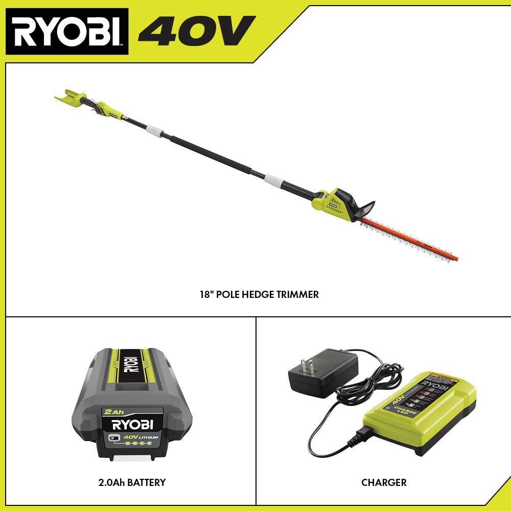 40V 18" POLE HEDGE TRIMMER  Image 2