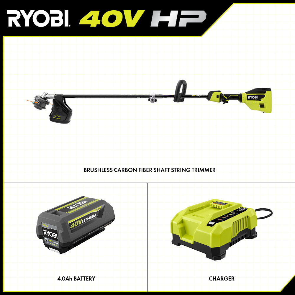 40V HP BRUSHLESS 15" CARBON FIBER ATTACHMENT CAPABLE STRING TRIMMER Image 2